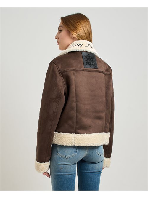 Giubbotto donna Richmond X con collo in pelleccia RICHMOND X | UXA25156GBBROWN